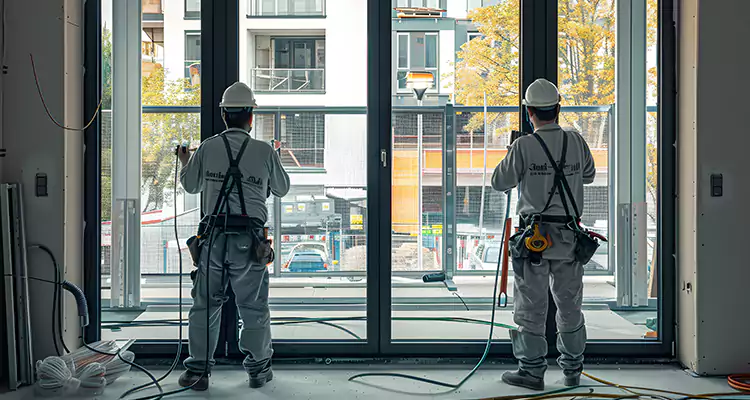 Patio Door Glass Replacement with Built-In Blinds in Apopka, FL